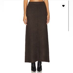 4th + Reckless Bailey Knit Maxi Skirt - Chocolate, XL